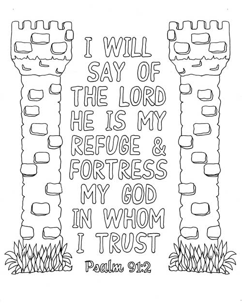 Psalm coloring page