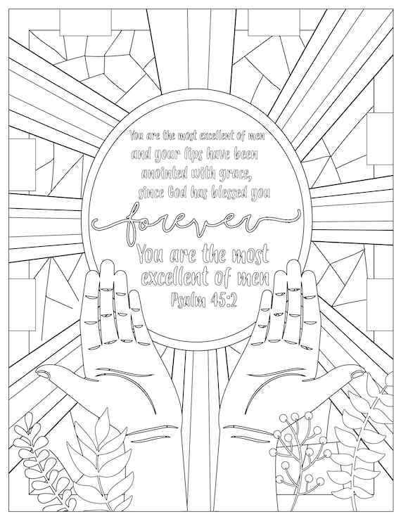 Five inspirational bible coloring pages from the book of psalms download now