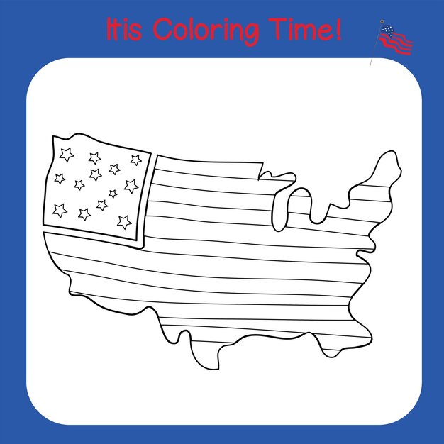 United states coloring page images