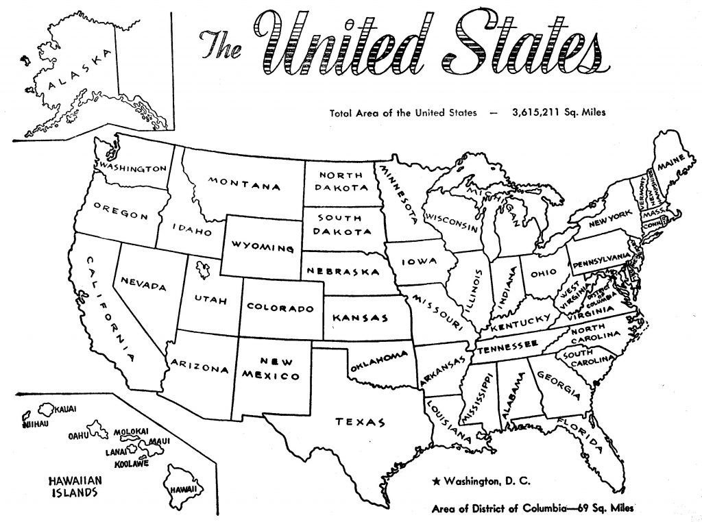 Us map coloring pages