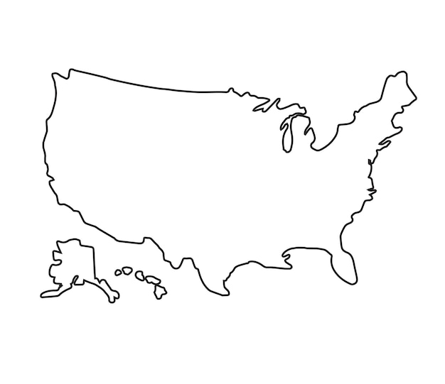 United states map coloring page images