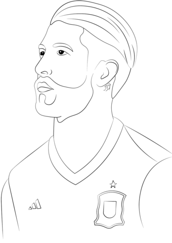 Sergio ramos coloring page free printable coloring pages