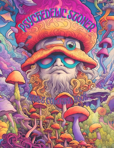 Psychedelic stoner adult coloring book weed coloring book trippy coloring book for adults stoner coloring book