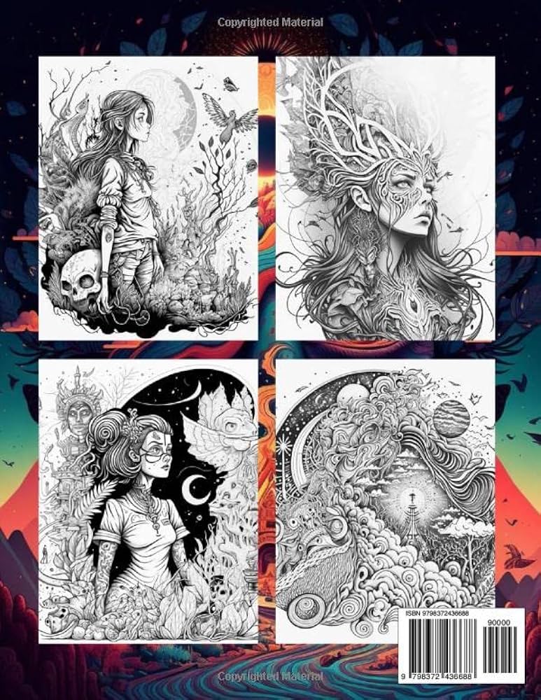 Psychedelic coloring book psychedelic coloring pages for adults press koko art books