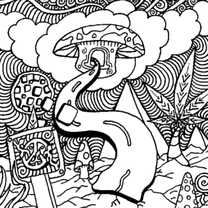 Psychedelic coloring pages printable for free download