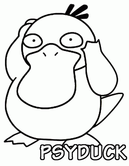 Psyduck coloring picture of pokemon