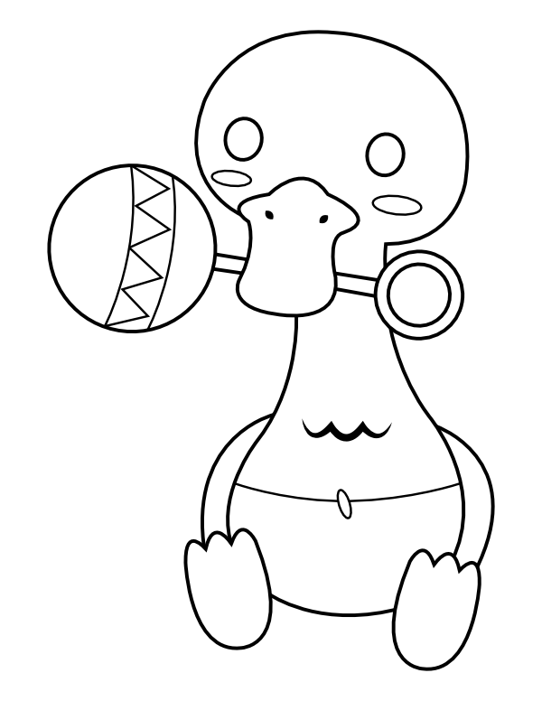 Printable baby goose coloring page