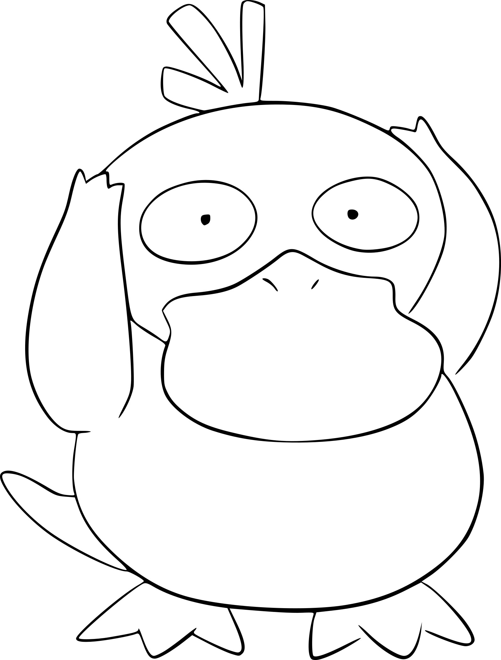 Psyduck pokemon coloring page