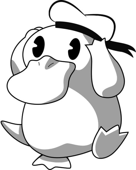 Psyduck retro disney style