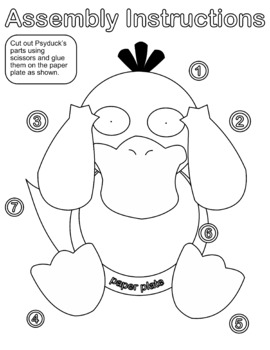 Pokemon art activity psyduck edition by santanas stem shop tpt