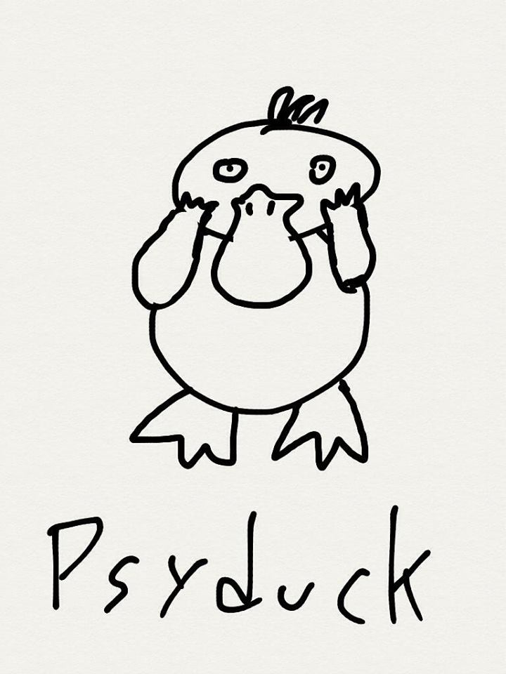 Psyduck ipad sketch by kbludoh