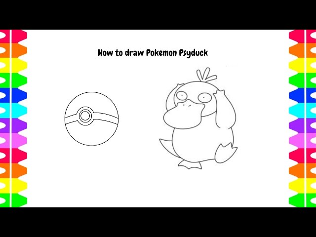 How to draw pokeon psyduck l drawing video pokeon psyduck toddler for kids art