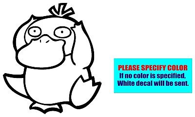 Pokemon psyduck vinyl decal sticker graphic die cut car truck window bumper