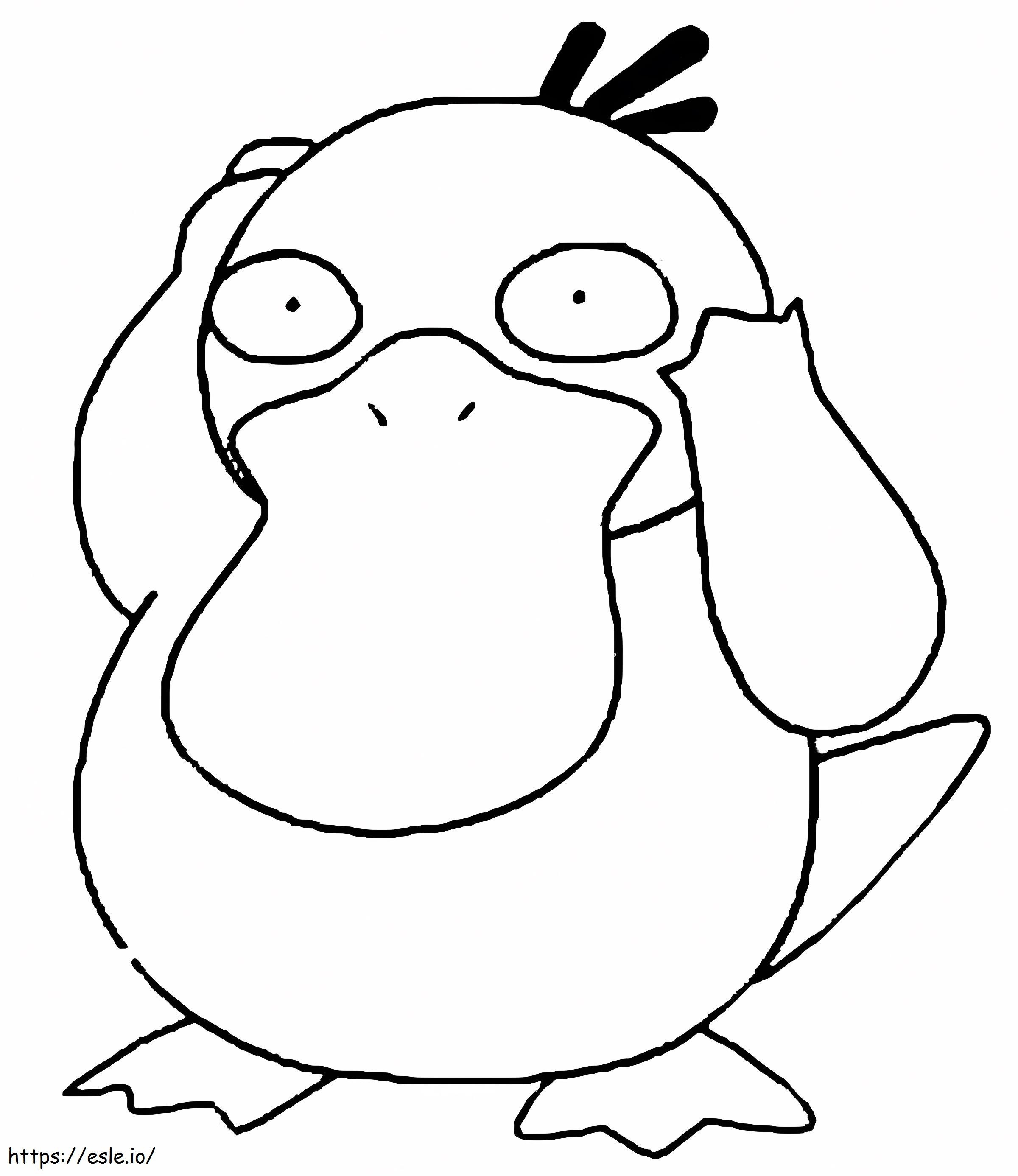 Psyduck a pokemon coloring page
