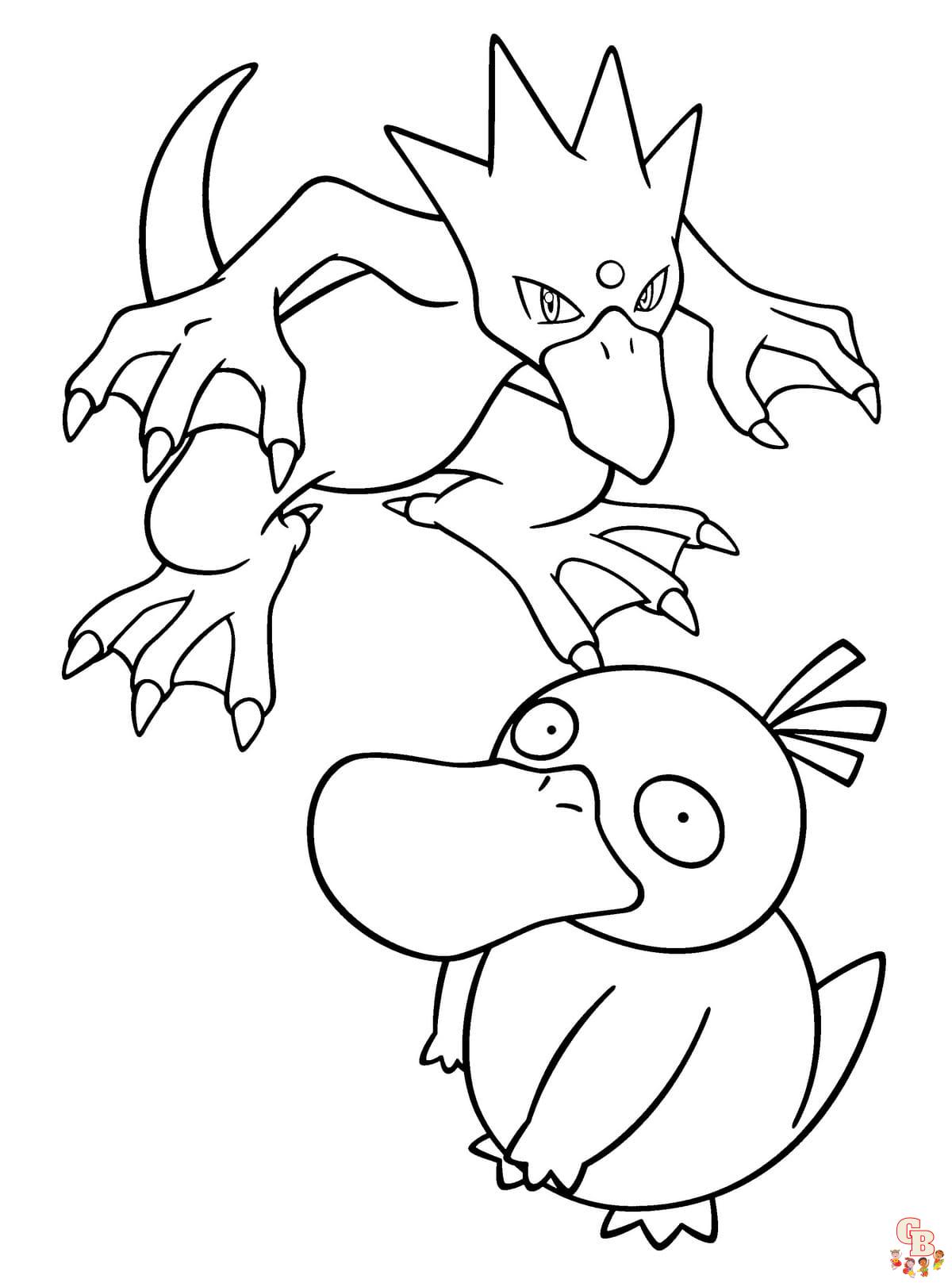 Áááááááááá golduck coloring pages
