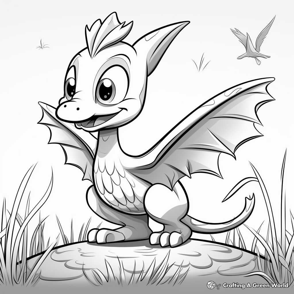 Pterodactyl coloring pages