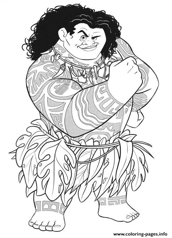 Print maui strong moana coloring page moana coloring pages moana coloring coloring pages