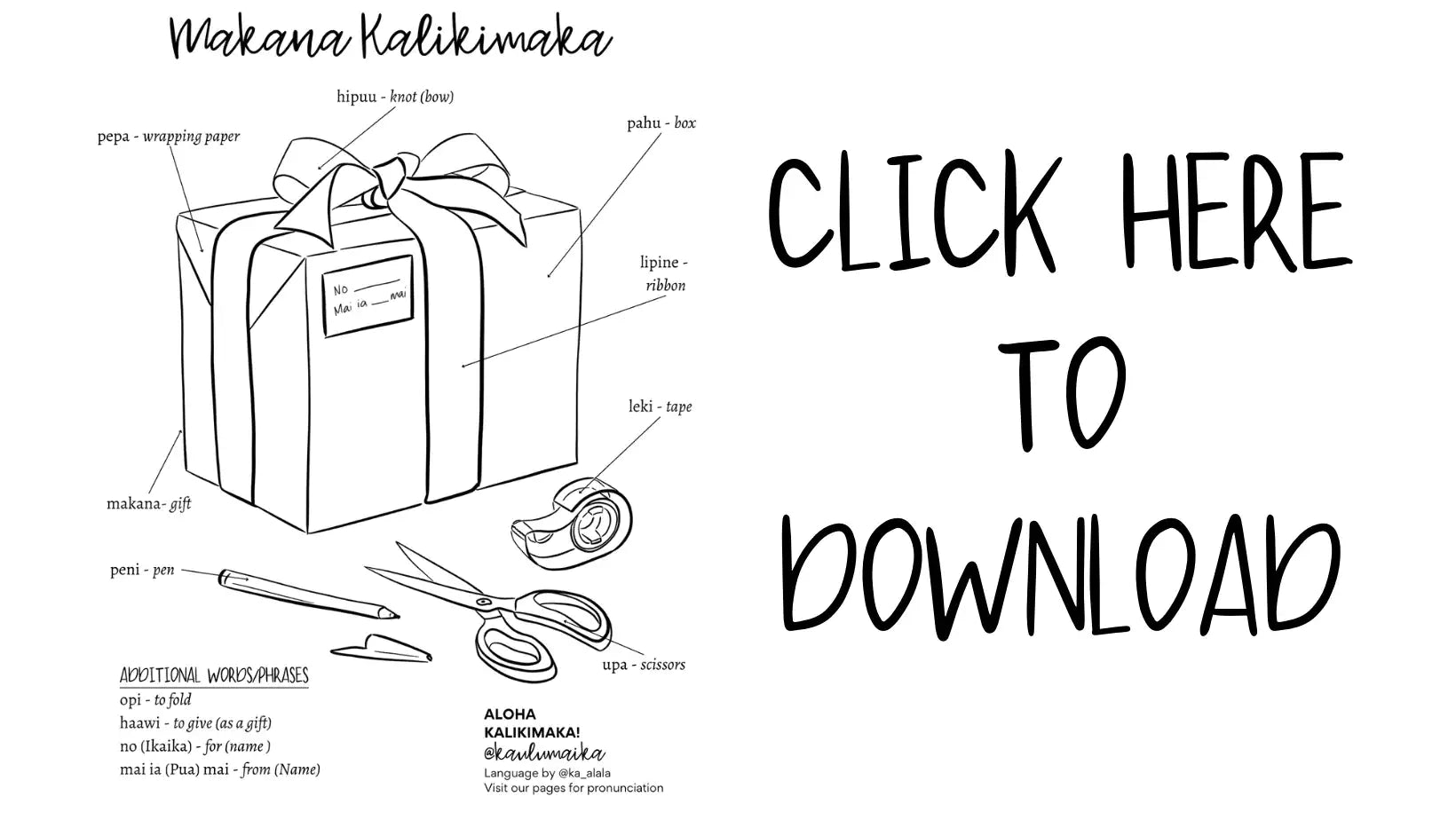 Makana kalikimaka coloring page â