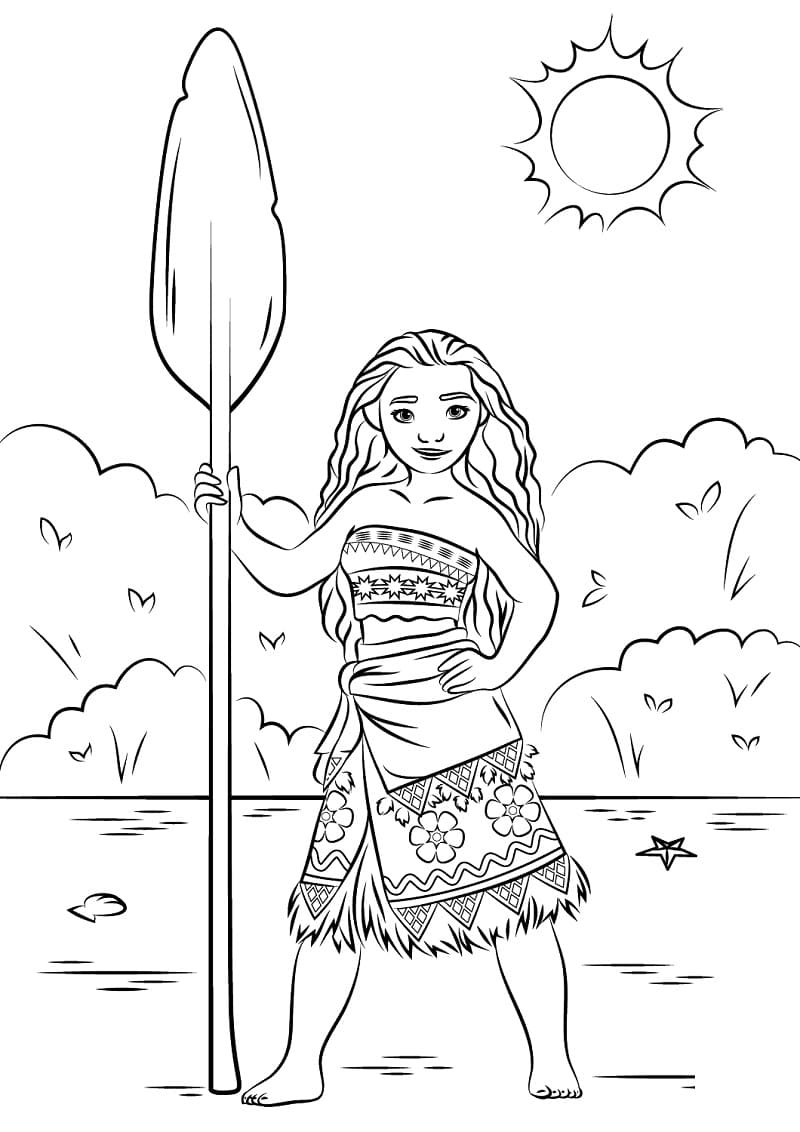 Pua from moana coloring page