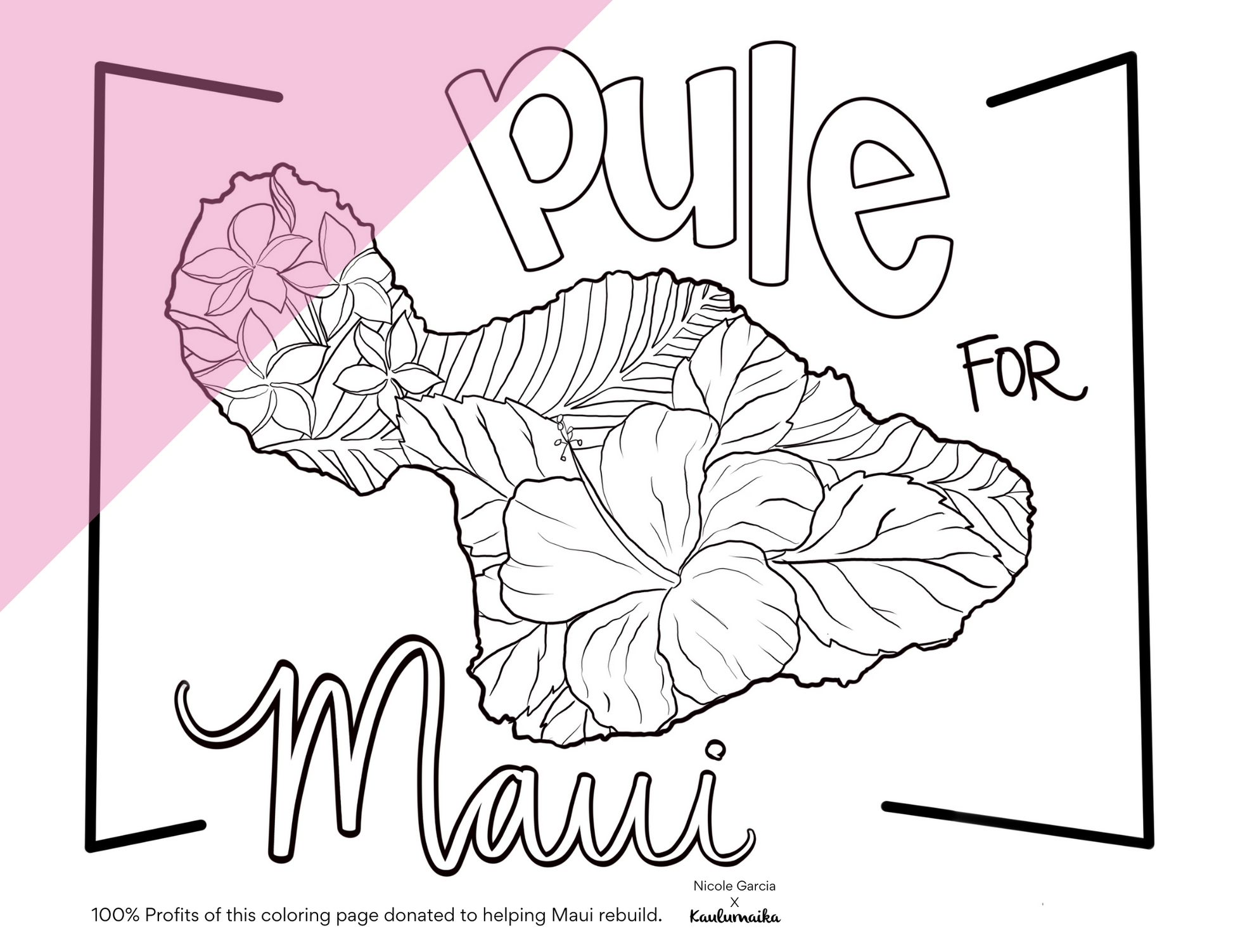Aloha for maui coloring pages â