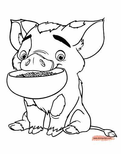 Pua pig coloring pages from moana moana coloring cartoon coloring pages moana coloring pages