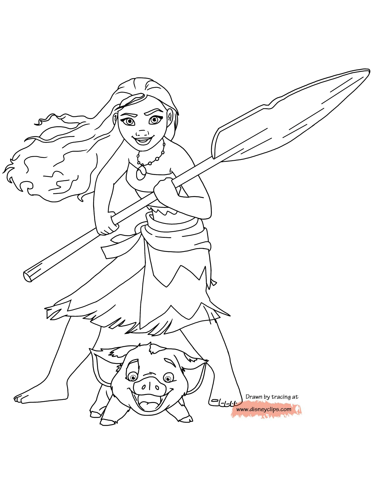 Disneys moana printable coloring pages