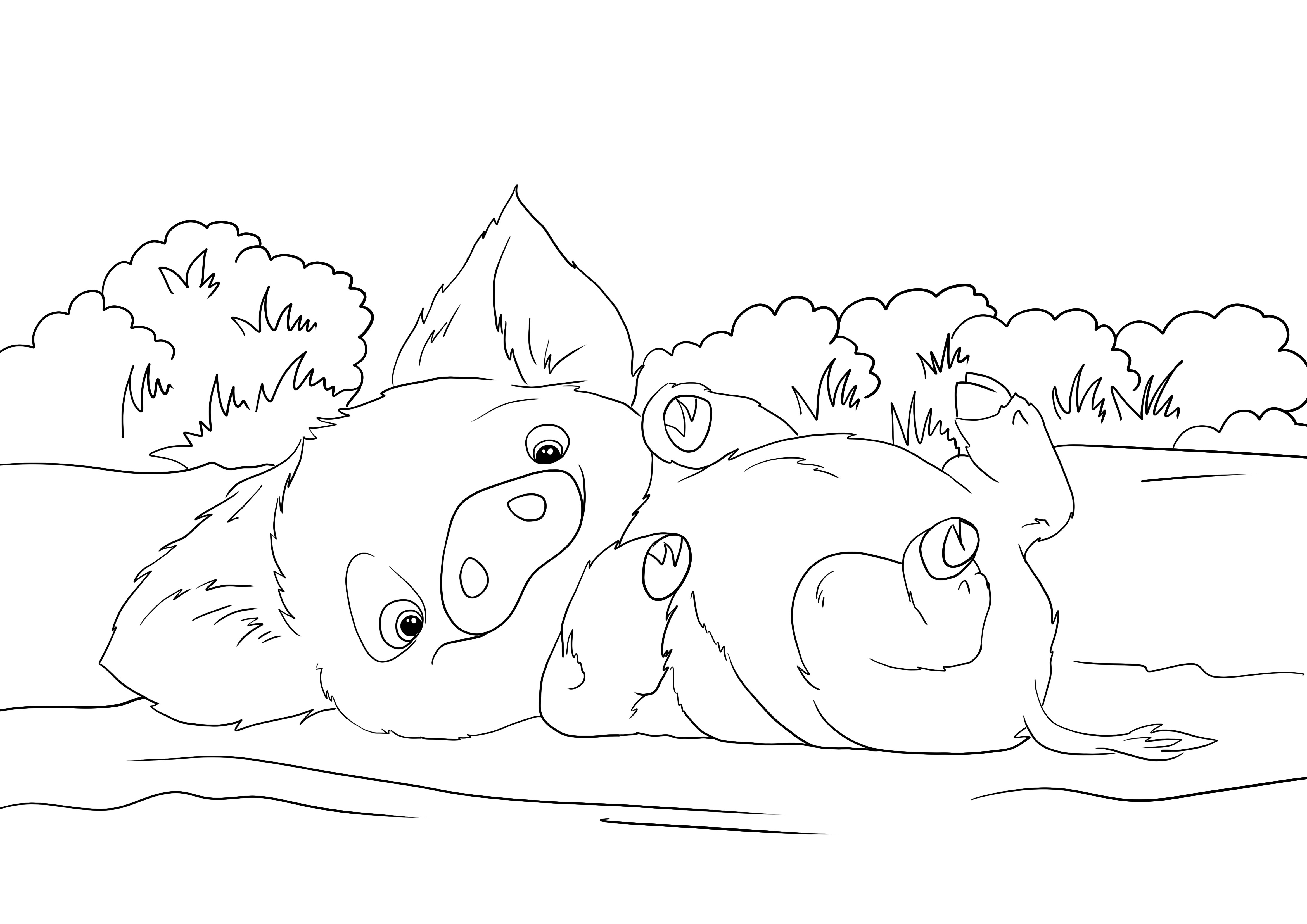 Pua pet pig free printable for kids
