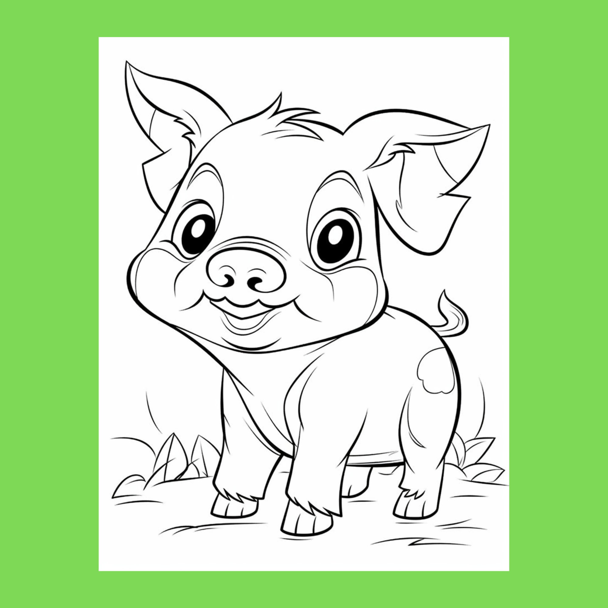 Printable farm animals coloring pages cute farm animals coloring pages