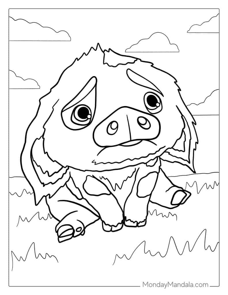 Moana coloring pages free pdf printables