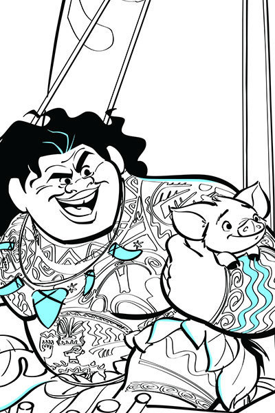 Free vaiana drawing to print and color