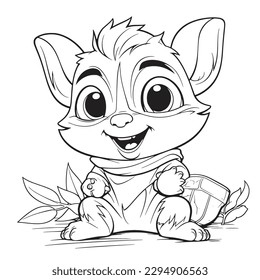 Chipmunk black white coloring pages kids stock vector royalty free