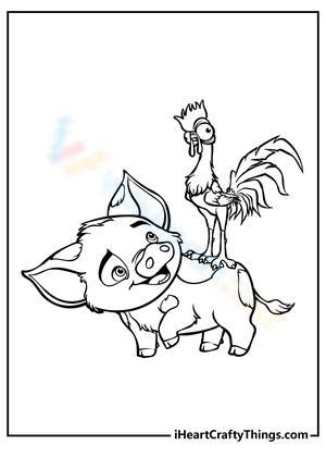 Free printable moana coloring pages for kids adults