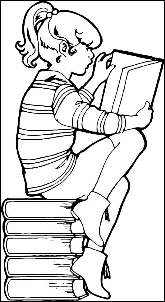 Free reading book clipart