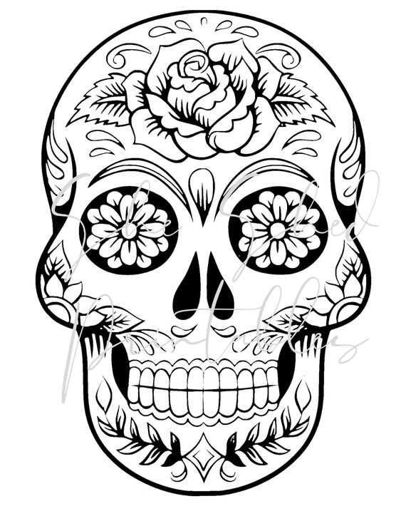 Sugar skull digital download instant download diy crafts