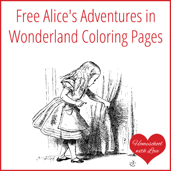 Free alices adventures in wonderland coloring pages