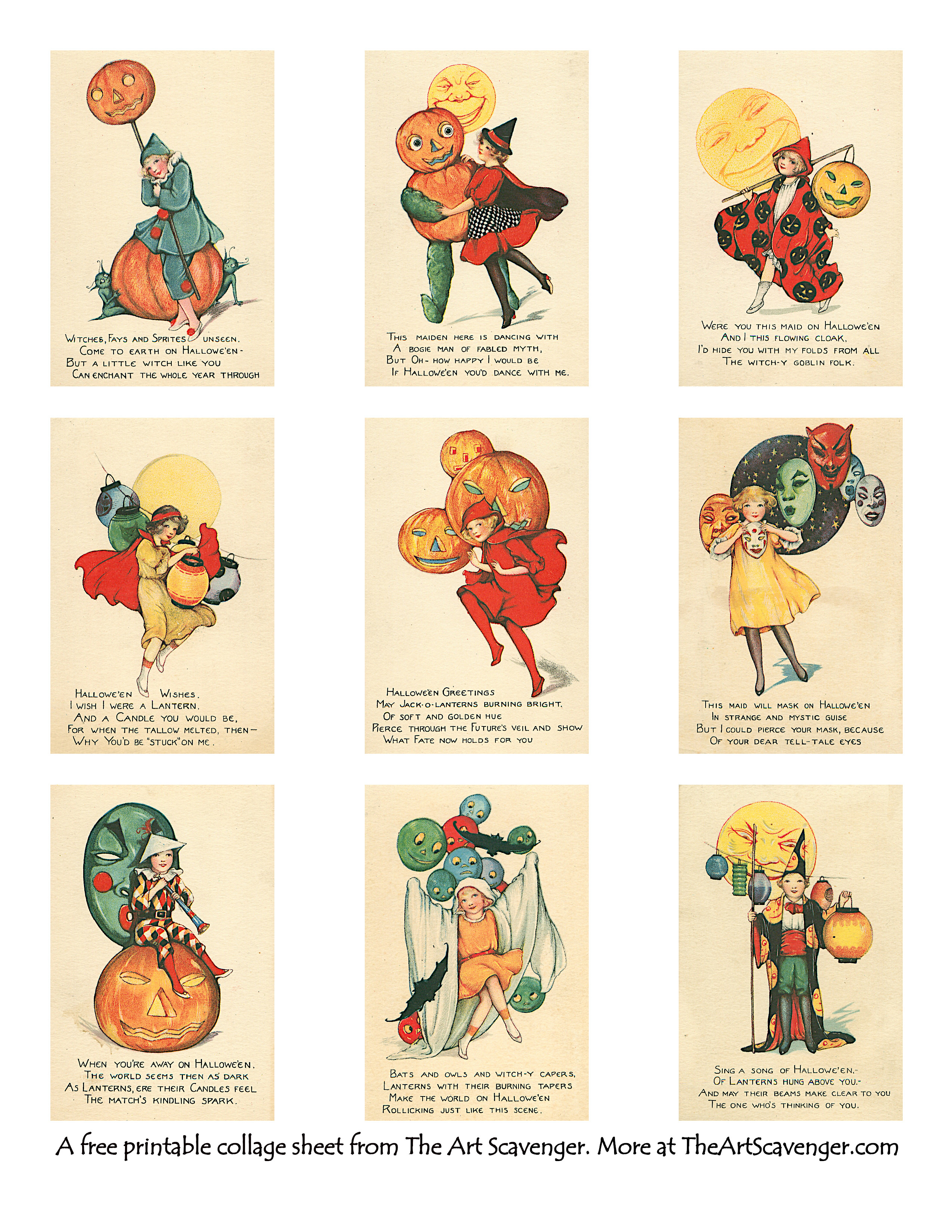 Free vintage halloween ephemera â the art scavenger