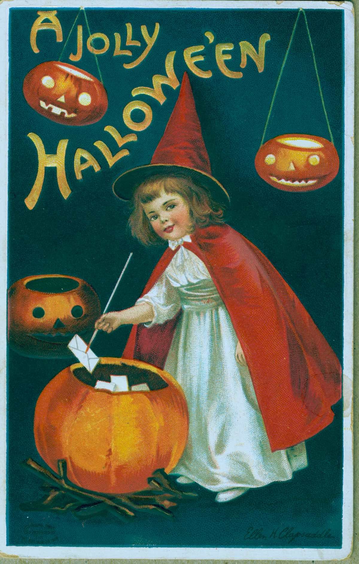 Vintage halloween cards from a century ago vintage halloween cards vintage halloween witch halloween greetings
