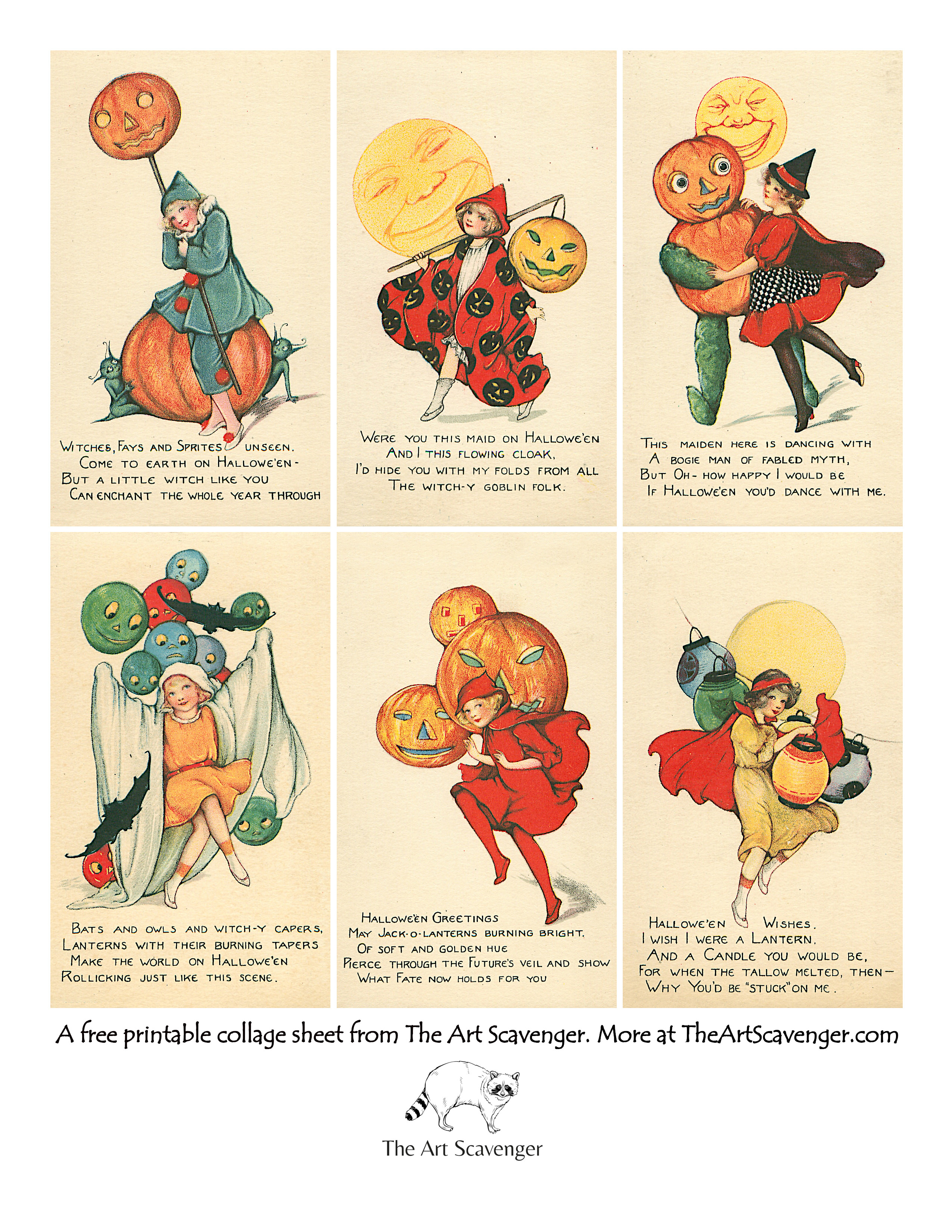 Free vintage halloween ephemera â the art scavenger