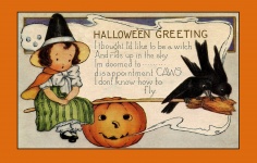 Halloween vintage card free stock photo