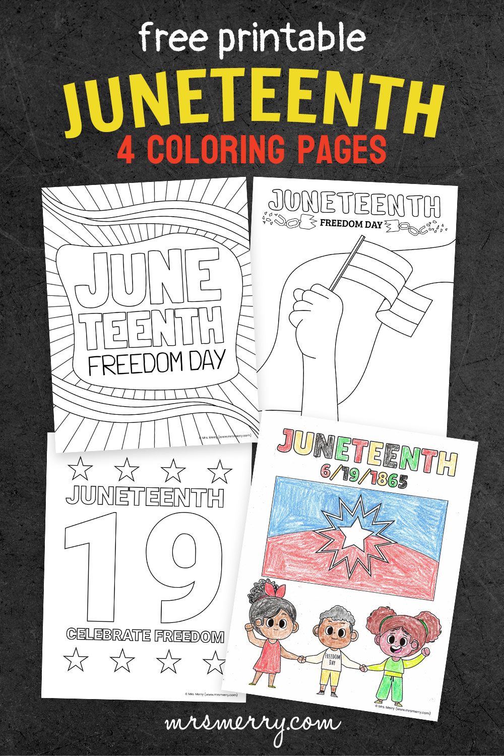 Juneteenth coloring pages free printable mrs merry in coloring pages color free printables