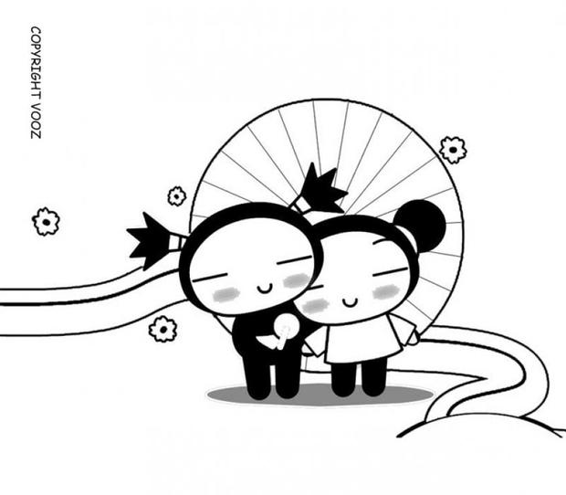 Pucca in love coloring pages