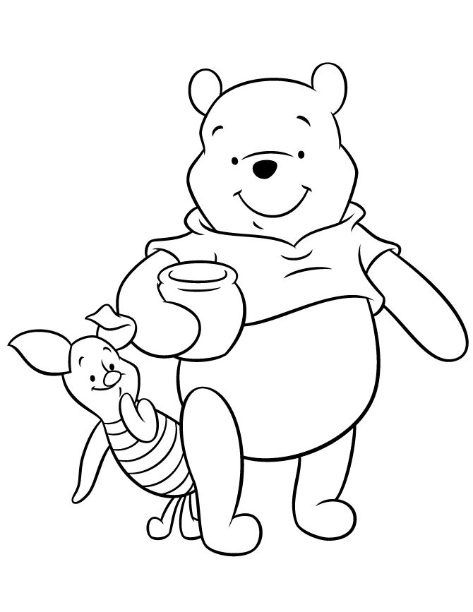 Winnie the pooh and piglet coloring pages for kids gcz printable winnie the pooh coloring pages for kids ursinho pooh pooh desenhos