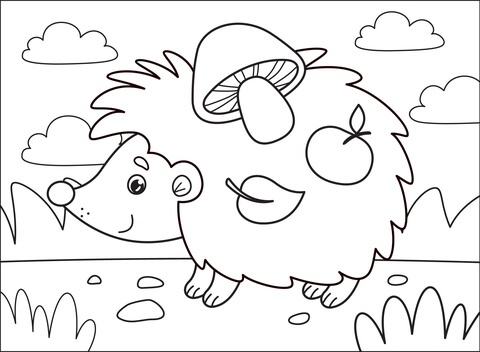 Dibujo de erizo para colorear dibujos para colorear imprimir gratis