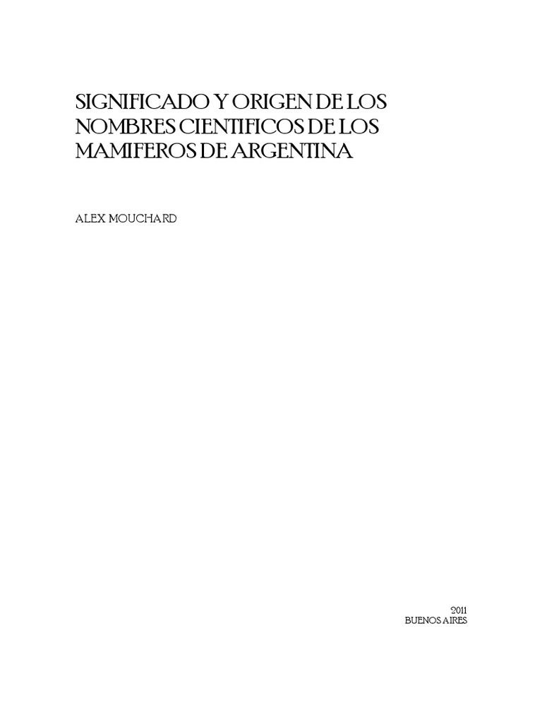Mamiferos pilado pdf taxonomãa biologãa naturaleza