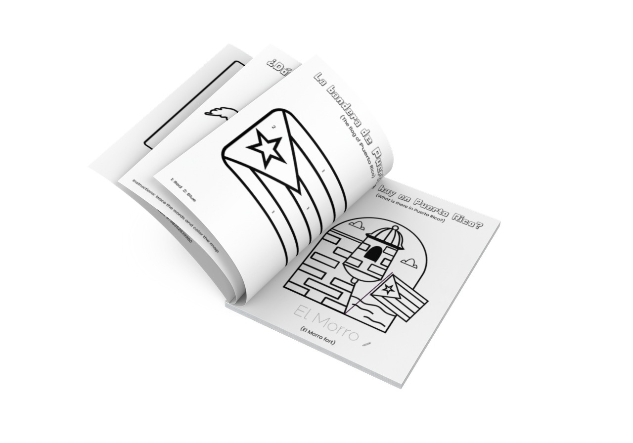Spanish coloring book for kids