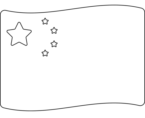Chinese flag emoji coloring page free printable coloring pages