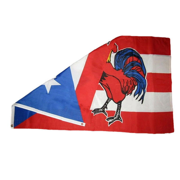 X puerto rico rican cock chicken rooster premium flag x banner grommets