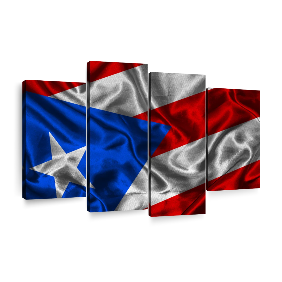 Puerto rico flag art canvas prints frames posters