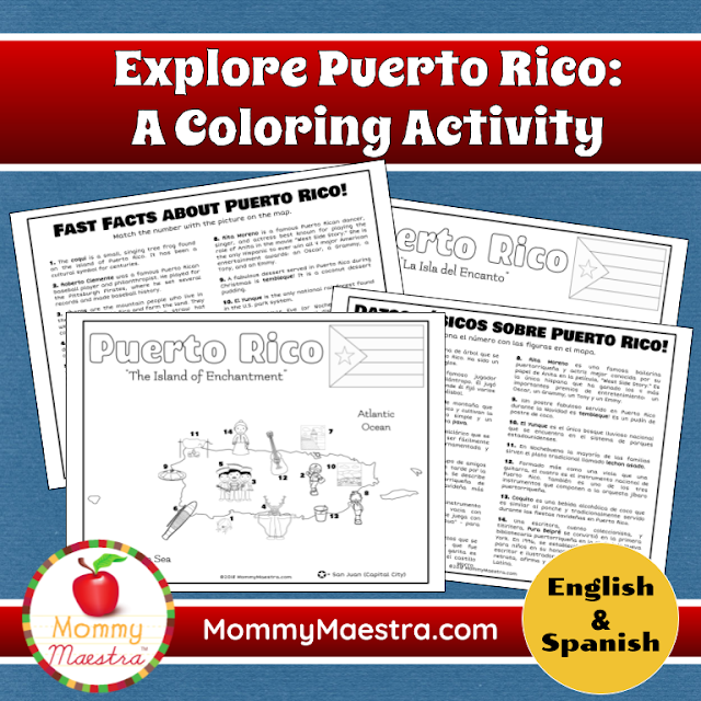 Puerto rico coloring activity color activities puerto rico activities