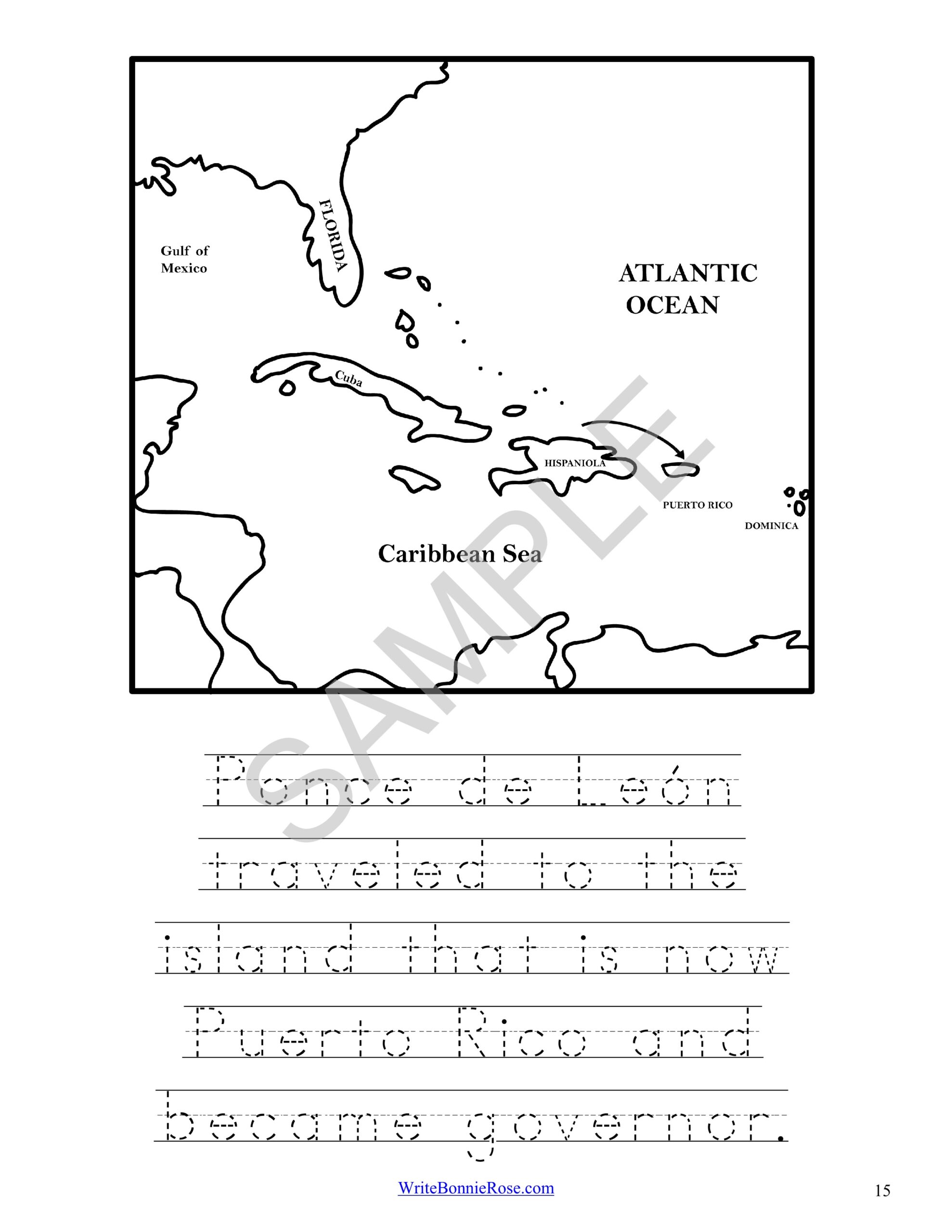 Ponce de leon coloring book